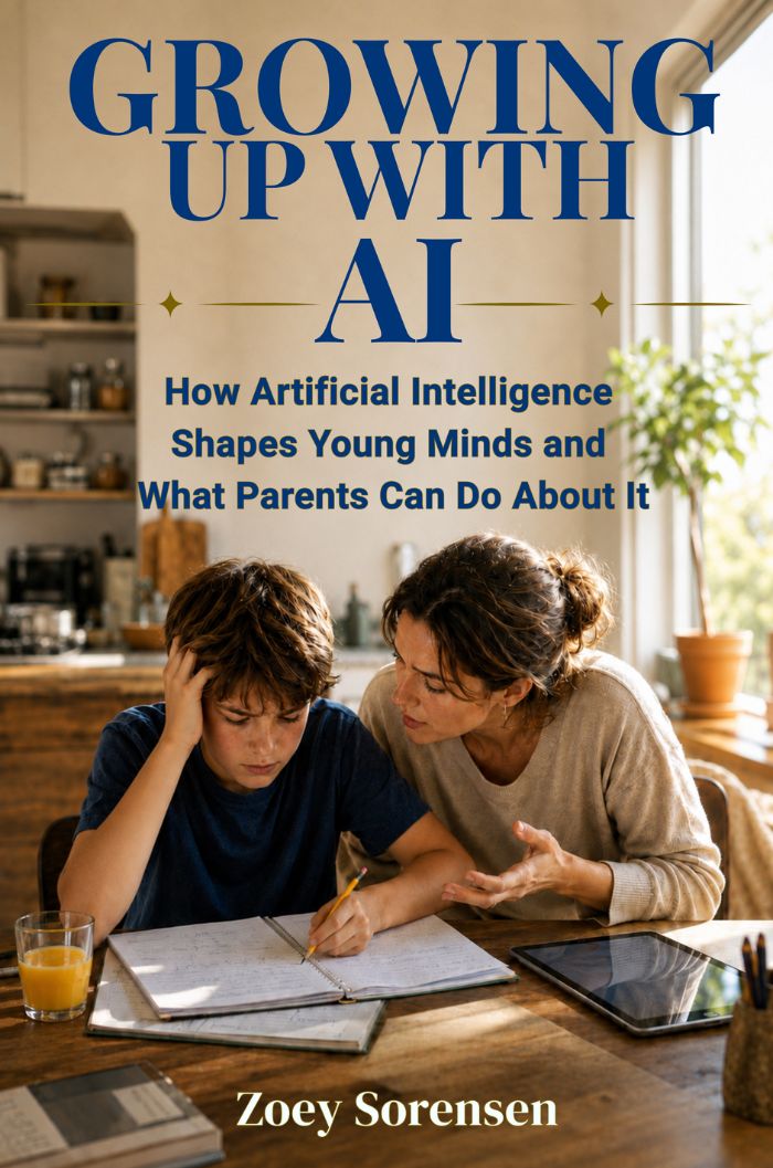 Book cover: Growing Up With AI